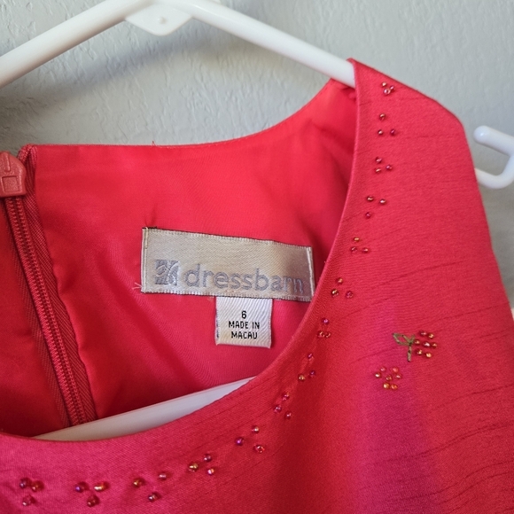 Dress Barn 6 Pink Floral Beaded Vintage Y2K Dress - Picture 4 of 7